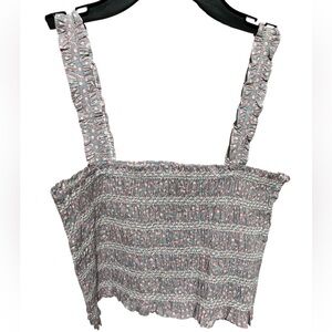 #2972 NWOT Floral Smocked Women's Top